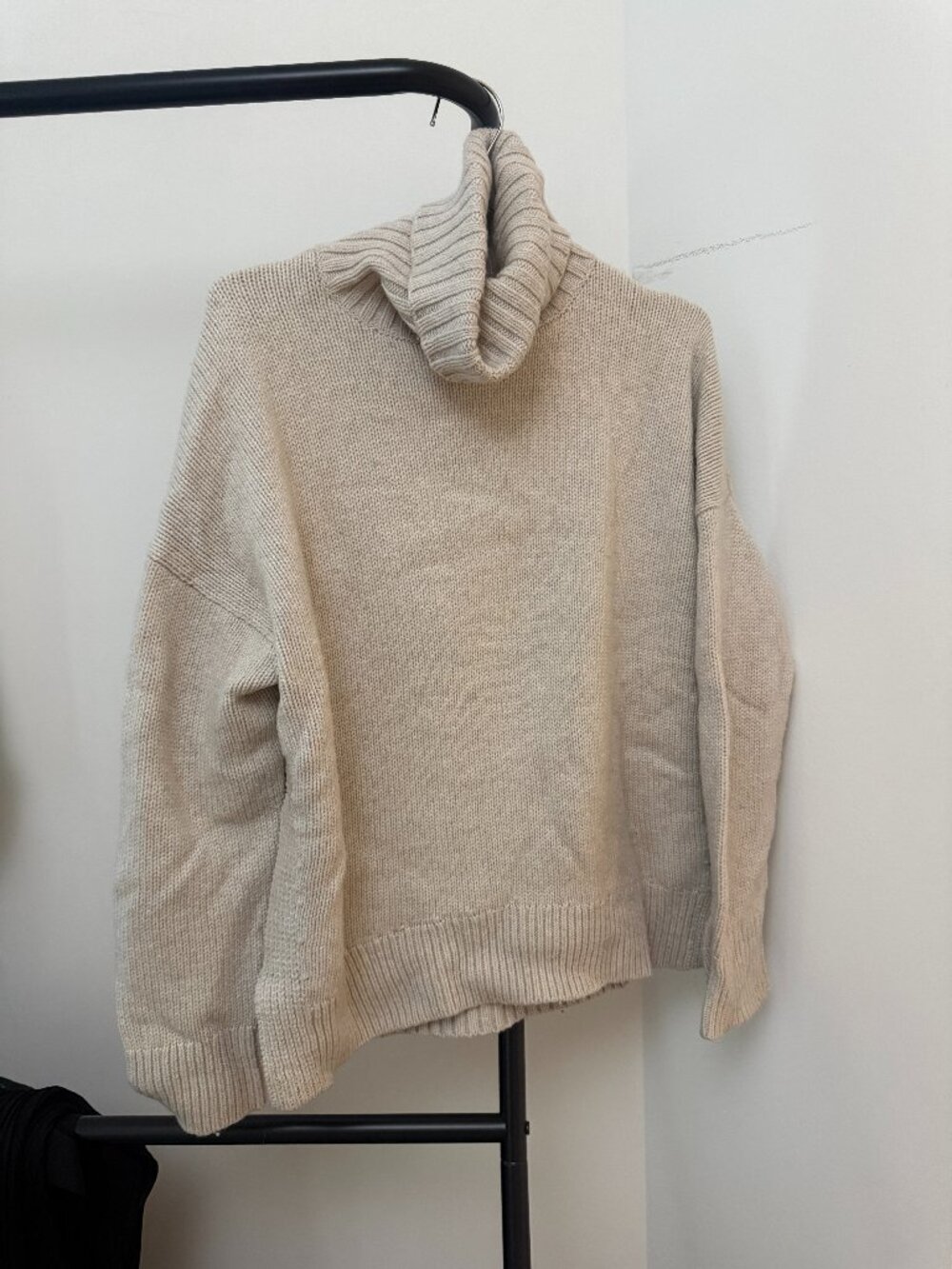 All Saints Cream Turtleneck Sweater- Medium
